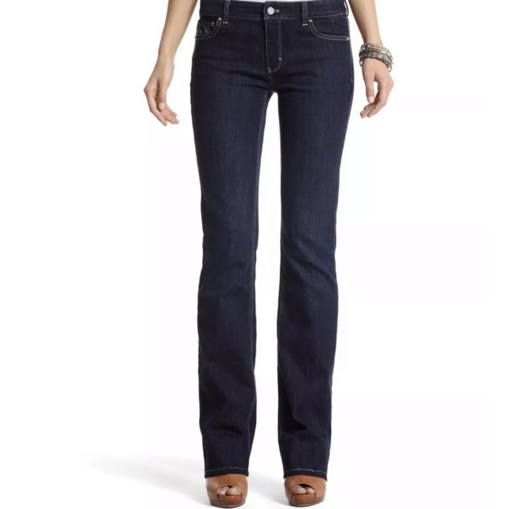 WHBM Jeans Size 4 Womens Blue Flare Leg Denim Pant